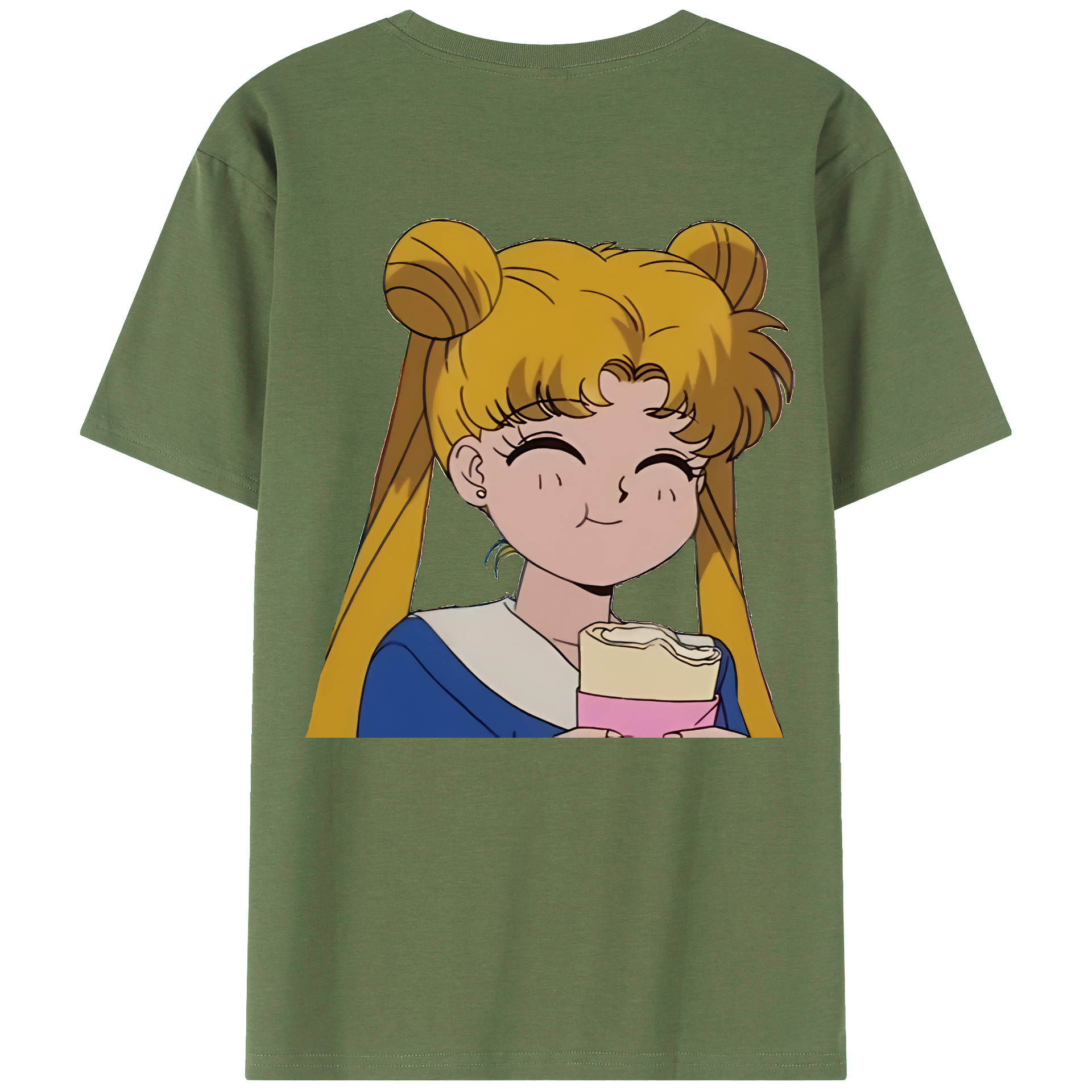 （画像用） 美少女戦士セーラームーン 愛野 美奈子 あいの みなこ Sailor Moon Aino Minako 綿100％ メンズ半袖Tシャツ（バックプリント） 通気性